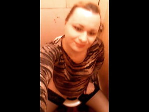 sissies always sit to pee,especially in chastity