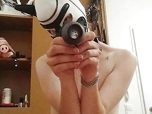 Puppy Girl wears a Tunnel Plug and makes sure she needs her Diapers