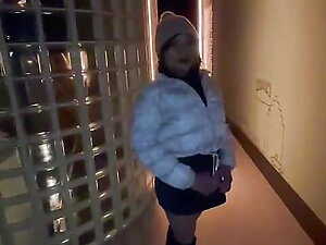 The Little Sissy walking to the room