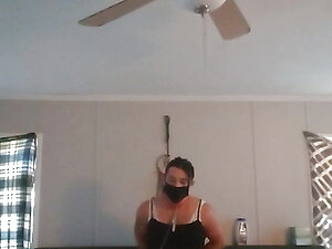 First sissy self bondage video
