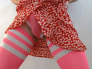 Showing Off In My Sundress & Stockings