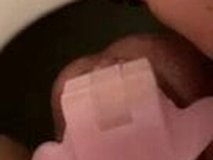 sissy Lizzy flushing away her manhood for Daddy