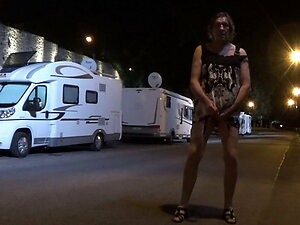 transgender travesti sounding dildo lingerie  outdoor  137a